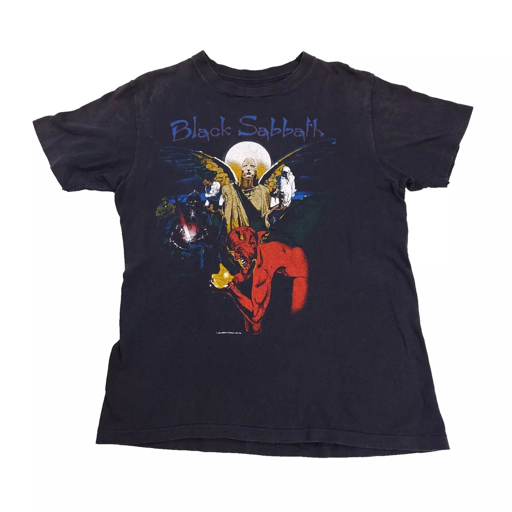 Black Sabbath Born Again Tour 1983 Single Sz Medium rare Ozzy Vtg ORIGINAL Angel